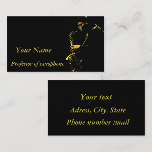 サックスの先生 名刺 (正面/裏面)