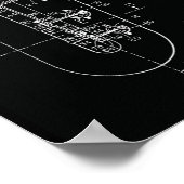 サックスの特許図面アートプリント ヴィンテージ ポスター (角)