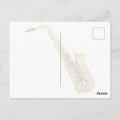 サックスの絵はがき ポストカード (裏面)