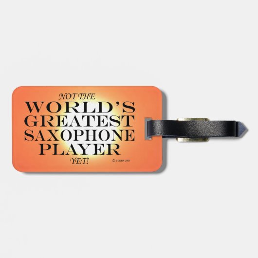 サックスもっとも偉大プレイヤーまだ荷物タグ ラゲッジタグ (裏面横)