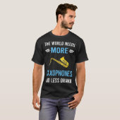 サックスをもっと楽しく Tシャツ (正面フル)