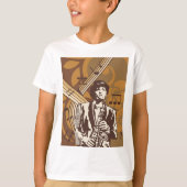 サックスを持つジャズミュージシャン Tシャツ (正面)