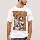 サックスを持つジャズミュージシャン Tシャツ (正面)