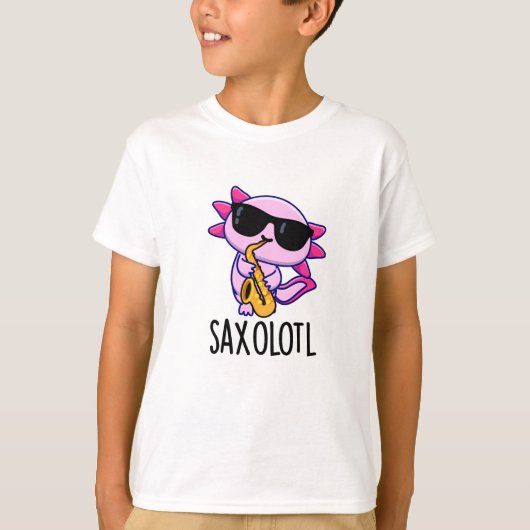 サックスオロトル サクソフォーン ダジャレ Tシャツ (正面)