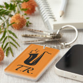 サックスカスタムプレイヤー用カラーキーチェーン キーホルダー (正面右)