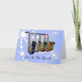 サックスカラフルフォネススノーフレークデザイン シーズンカード (正面)