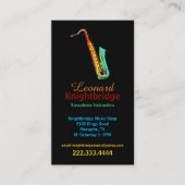 サックスカラフルフォンビジネスカード 名刺 (正面)