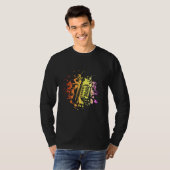 サックスカラフルフォンミュージカル楽器S Tシャツ (正面フル)