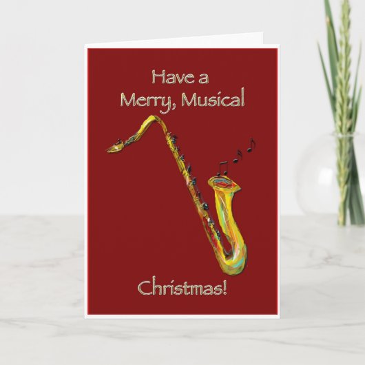 サックスクリスマス シーズンカード (正面)