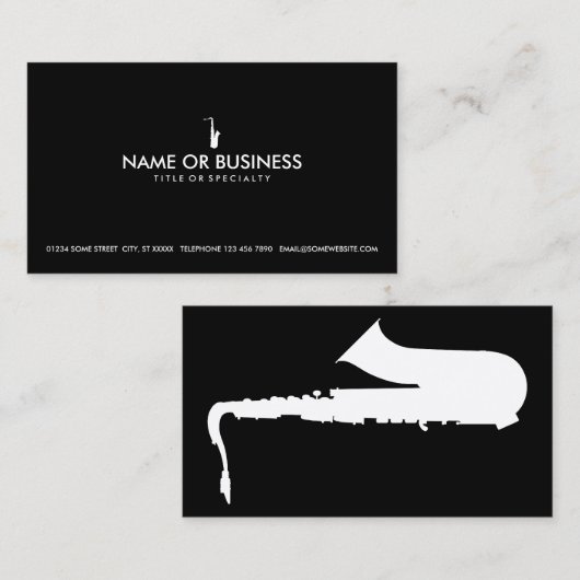 サックスシンプルホン 名刺 (正面/裏面)