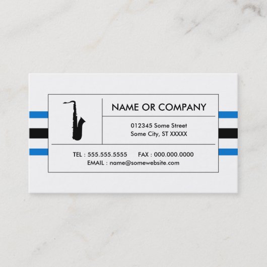 サックスストライプン 名刺 (正面)