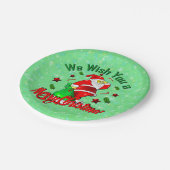 サックスターズ付きメリークリスマスサンタ7» ペーパープレート (アングル)