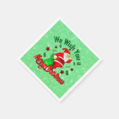 サックスターズ付きメリークリスマスサンタ スタンダードカクテルナプキン (角)