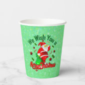 サックスターズ付きメリークリスマスサンタ 紙コップ (裏面)
