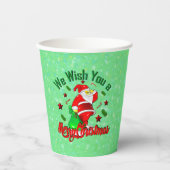 サックスターズ付きメリークリスマスサンタ 紙コップ (正面)