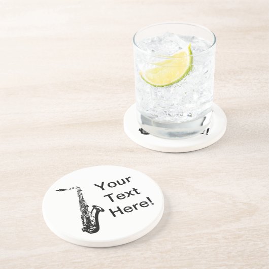 サックスパーソナライズされたフォン コースター (側面)