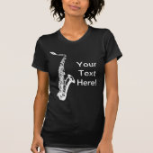 サックスパーソナライズされたフォン Tシャツ (正面)