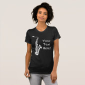 サックスパーソナライズされたフォン Tシャツ (正面フル)