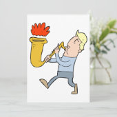 サックスフォンを演奏するミュージシャンの招待状 招待状 (スタンド正面)