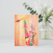 サックスフォン商品 ポストカード (スタンド正面)