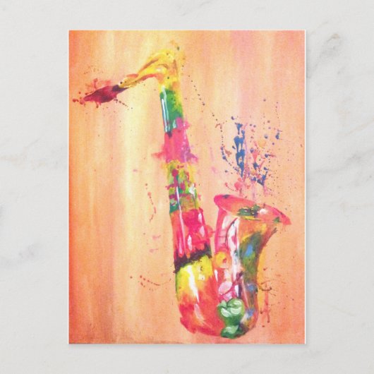 サックスフォン商品 ポストカード (正面)
