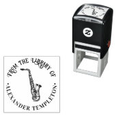 サックスフォン楽器ラウンドライブラリーブック名 セルフインキングスタンプ (インサイチュ)