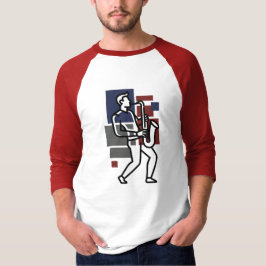 サックスプレイヤーTシャツ｜ジャズミュージシャンギフト Tシャツ
