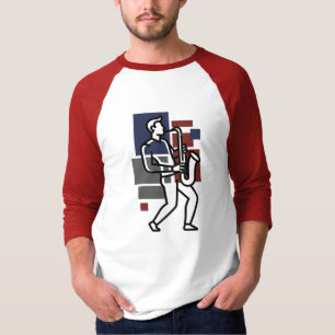 サックスプレイヤーTシャツ|ジャズミュージシャンギフト Tシャツ