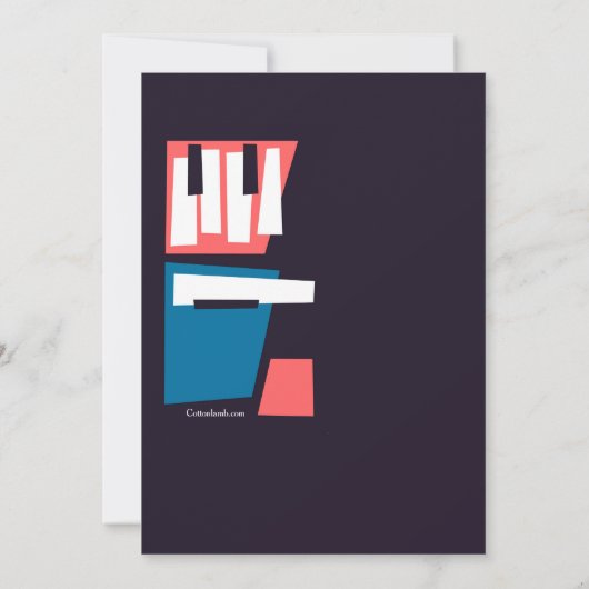 サックスプレーヤーの招待状 招待状 (裏面)