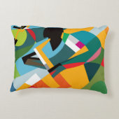 サックスプレーヤー、抽象芸術キュービックジャズ。 アクセントクッション (裏面)