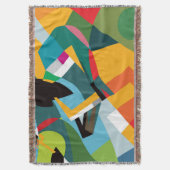 サックスプレーヤー、抽象芸術キュービックジャズ。 スローブランケット (正面縦)