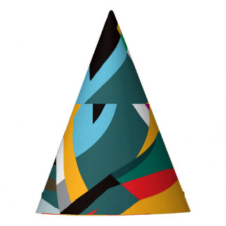 サックスプレーヤー、抽象芸術キュービックジャズ。 パーティーハット