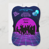 サックスマン 30歳誕生日音楽ジャム ミュージシャン 招待状 (裏面)