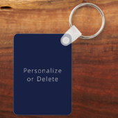 サックスミニマルフォンネイビーラインサックスパーソナライズされた キーホルダー (裏面)