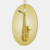 サックスミュージシャンオーナメントカスタム文字 セラミックオーナメント (左)