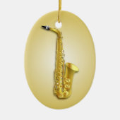 サックスミュージシャンオーナメントカスタム文字 セラミックオーナメント (正面)