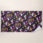 サックスモダンパターン ビーチタオル (正面)