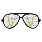 サックスモノグラムのフォン アビエーターサングラス (正面)