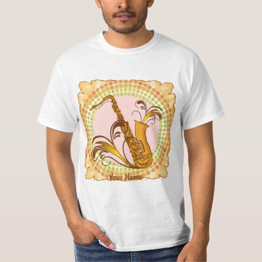 サックスリズムTシャツ Tシャツ (正面)