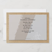 サックス及び楽譜招待状 招待状 (裏面)