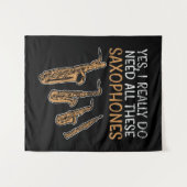 サックス型 タペストリー (正面(横))