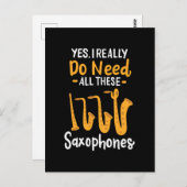 サックス型 ポストカード (正面/裏面)