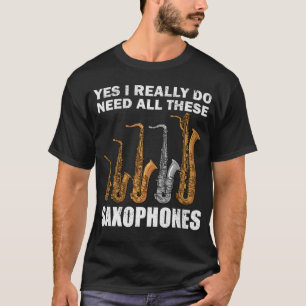 サックス奏者がジャズ音楽を贈る女性サクソフォン Tシャツ