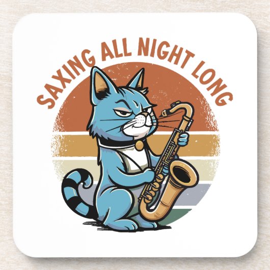 サックス奏者のための - All Night Long を守る コースター (正面)