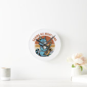 サックス奏者のための「Saving All Night Long」 ラウンド壁時計 (ホーム)