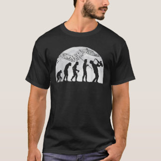 サックス奏者の進化 サクソフォニスト Tシャツ