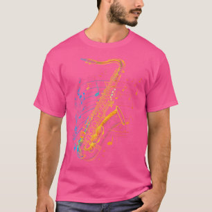 サックス奏者ジャズ音楽ミュージシャンサキソフォン Tシャツ