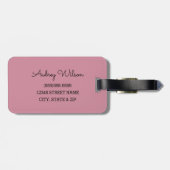 サックス奏者ミュージシャンジャズ ラゲッジタグ (裏面横)