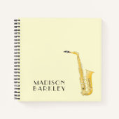 サックス奏者 バンド教師 ノートブック (正面)