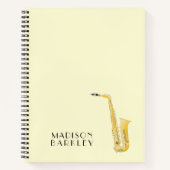 サックス奏者 バンド 教師 ノートブック (正面)